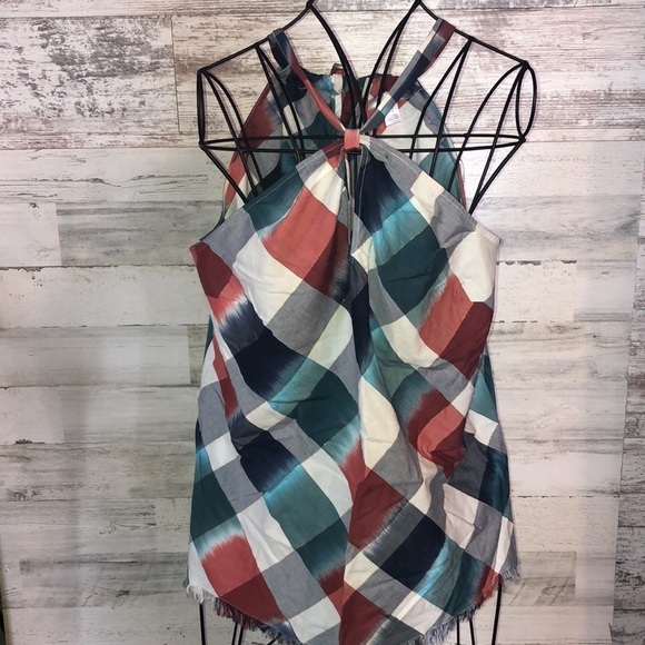 Motherhood Maternity Tops - Motherhood summer tank top size large plaid summer tank top baby momma t…